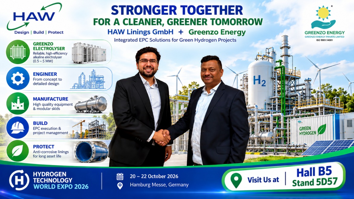 HAW Linings and Greenzo Energy Join Forces to Deliver Turnkey Green Hydrogen Solutions